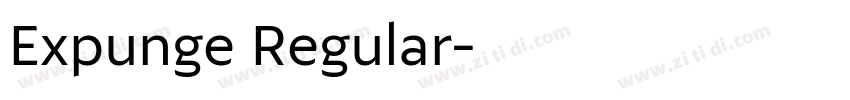 Expunge Regular字体转换